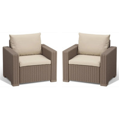 Комплект кресел садовых Keter California chair 258781 (капучино)