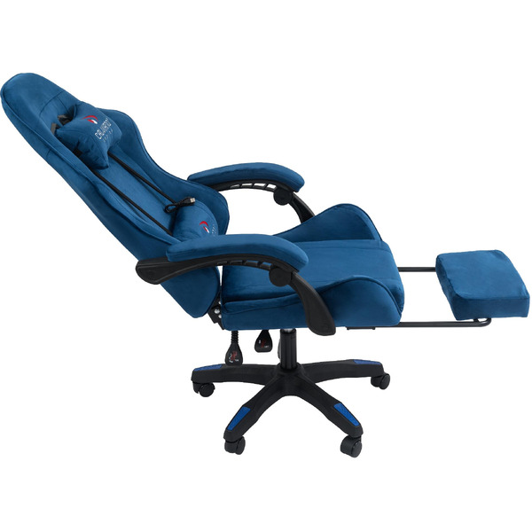 Вибромассажное кресло Calviano 1584 (велюр, синий)
