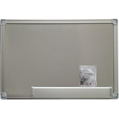 Доска магнитно-маркерная Silwerhof белый 100x150см алюминиевая рама лоток для аксессуаров