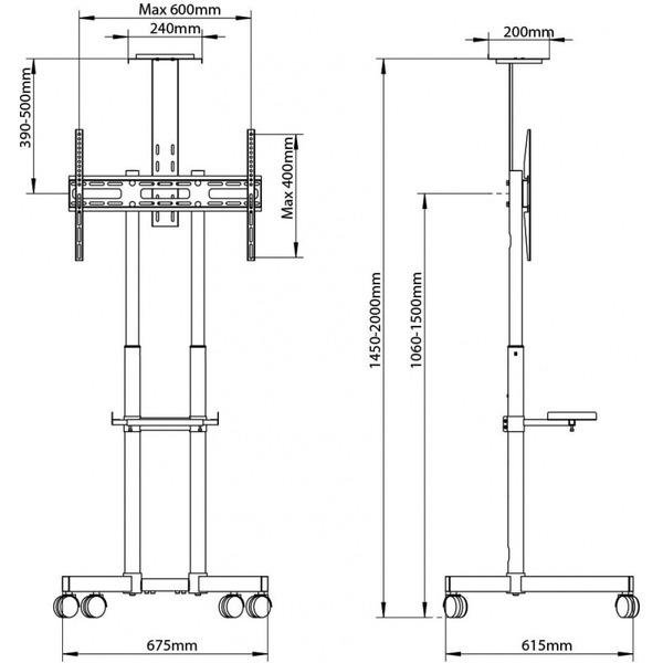 Подставка для телевизора Arm Media PT-Stand-8 (черный)