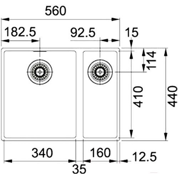 Мойка кухонная Franke Sirius SID 160 (125.0443.362)