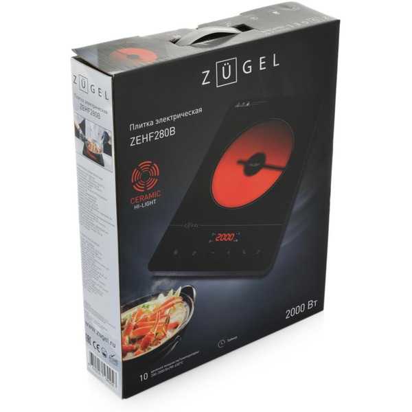 Настольная плита ZUGEL ZEHF280B