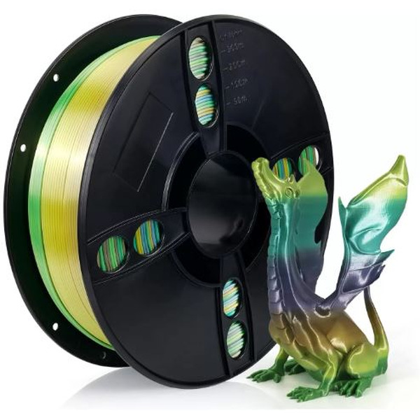 Пластик Kingroon PLA Silk 1.75мм B01893 (1кг, Rainbow Forest)