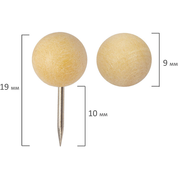 Силовые кнопки-гвоздики BRAUBERG 272761 (50 шт.)