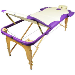 Массажный стол Atlas Sport Складной 3-с 70см 3D-70195/4 (бежевый/фиолетовый)