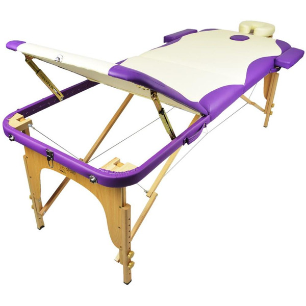 Массажный стол Atlas Sport Складной 3-с 70см 3D-70195/4 (бежевый/фиолетовый)