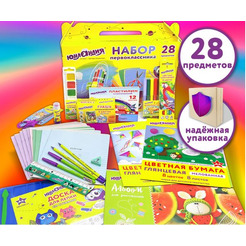 Набор школьных принадлежностей Юнландия Первоклассник 880119 (28 предметов)