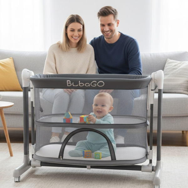 Кроватка детская трансформер BubaGo Virelle BG 172-1 (Серый)