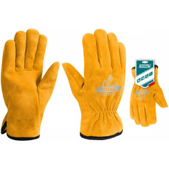 Перчатки рабочие кожаные TOTAL TSP14210