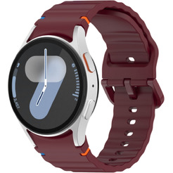 Ремешок Bingo Wave Stitching для SAMSUNG Galaxy Watch 4/5/6/7/FE (бордовый)