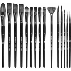 Набор кистей BRAUBERG ART DEBUT 201043 (15 штмастихин и художественная губка)