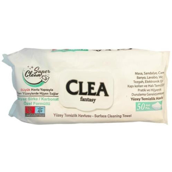 Влажные салфетки для очистки поверхностей CLEA FANTASY 50 шт