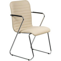 Стул Brabix Visit CF-101 (хром/экокожа бежевый)