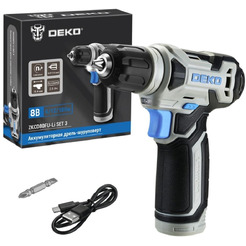 Дрель-шуруповерт Deko ZKCD80FU-Li Set3 (063-4128)