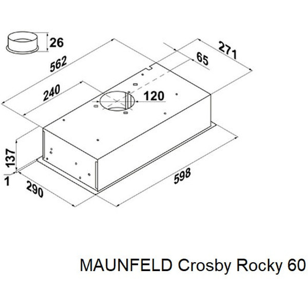 Кухонная вытяжка MAUNFELD CROSBY ROCKY 60 Белое стекло