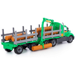 Автомобиль-лесовоз с прицепом Полесье 55668 "Майк