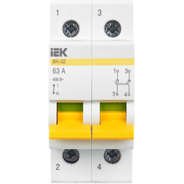 Выключатель нагрузки IEK ВН-32 2Р 63А MNV10-2-063