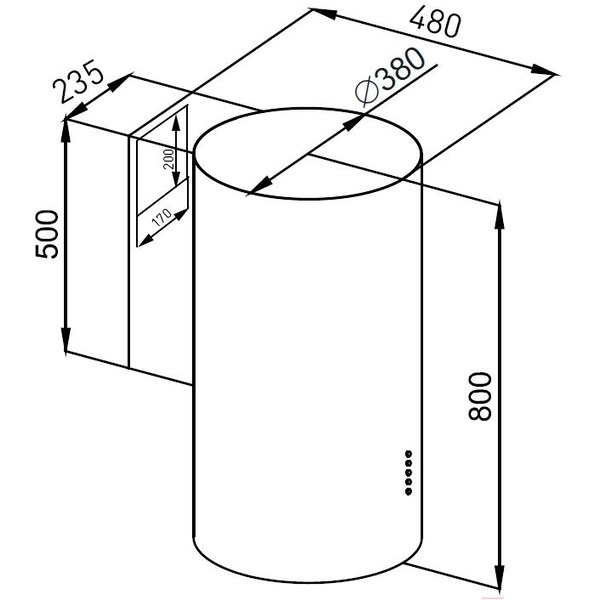 Вытяжка MAUNFELD Lee Side (C) 39 (черный)