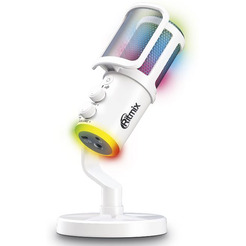 Микрофон Ritmix RDM-178 USB Gaming (белый)