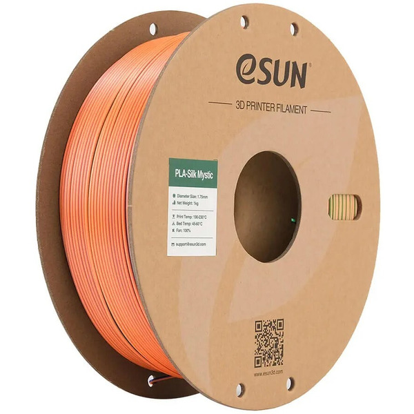 Пластиковая нить ESUN ePLA-Silk Mystic filament 1.75mm 1кг (синий, оранжевый, зеленый)
