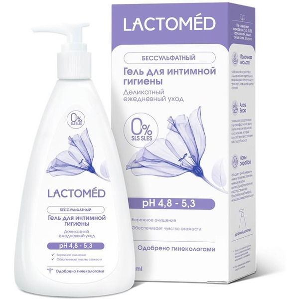 Гель для интимной гигиены Lactomed Деликатный ежедневный уход, 200мл (51875)