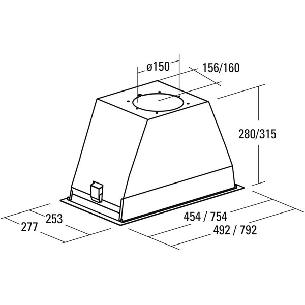 Вытяжка кухонная САТА GT PLUS 45 BK /B