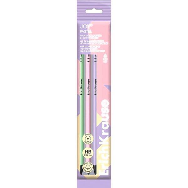 Набор чернографитных карандашей Erich Krause JOY® Pastel 60702 (4 шт)