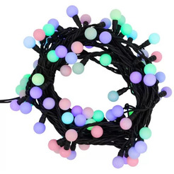 Гирлянда светодиодная NEON-NIGHT Мультишарики Ø17,5мм 10м 80 LED RGB 303-679