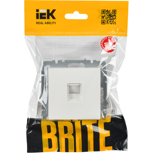Розетка телефонная IEK Brite BR-T10-K01