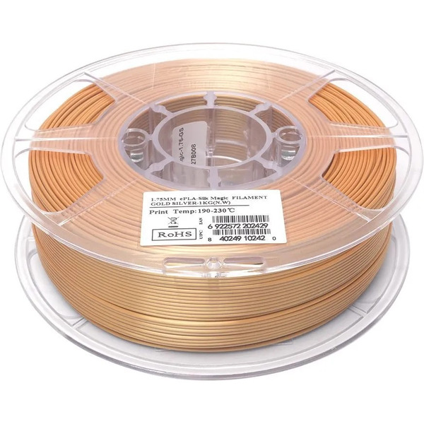 Пластиковая нить ESUN ePLA-Silk Magic filament 1.75 мм 1кг (серебряно-золотой)
