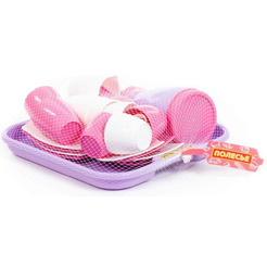 Набор детской посуды Полесье "Алиса" с подносом на 4 персоны (Pretty Pink) 40657