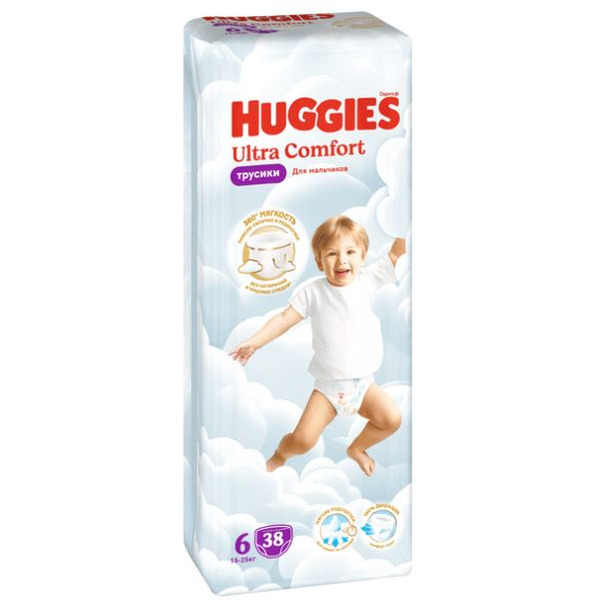 Трусики-подгузники HUGGIES Ultra Comfort Boy Mega 6 (38 шт)