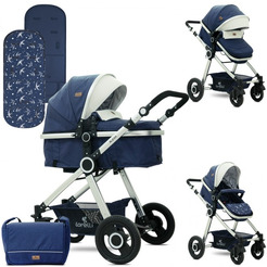 Детская коляска LORELLI Alexa 2в1 (синий)