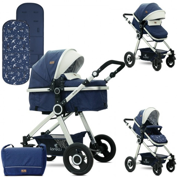 Детская коляска LORELLI Alexa 2в1 (синий)