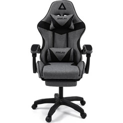 Кресло офисное King Style FK-31 Anklav Fabric Black (светло-серый/черный)