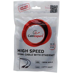 Кабель HDMI CABLEXPERT CC-HDMI4-10, 3м (черный) v1.4