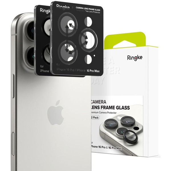 Защитное стекло RINGKE CAMERA FRAME PROTECTOR для IPHONE 16 PRO / 16 PRO MAX BLACK (2шт)