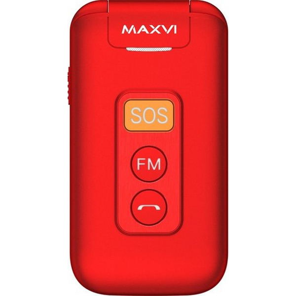 Кнопочный телефон Maxvi E5 up (красный)