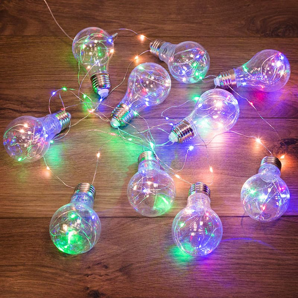 Гирлянда светодиодная NEON-NIGHT 303-079 Ретро-лампы 3 м, Мультиколор