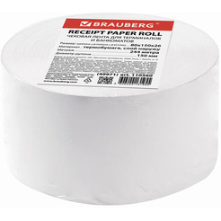 Чековая лента BRAUBERG 80 мм x 244 м 58 г/м2 110560