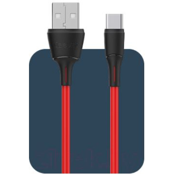 Кабель Celebrat FLY-2 Type-C (1 м, красный)