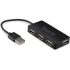 Разветвитель USB 2.0 Buro BU-HUB4-U2.0-Slim