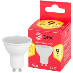 Led mr16-9w-827-gu10 r red line Лампочка светодиодная gu10 9вт софит теплый белый свет ЭРА