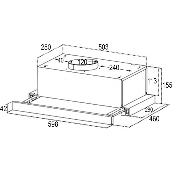 Кухонная вытяжка GrandGermes Bilbao 60 (черный)