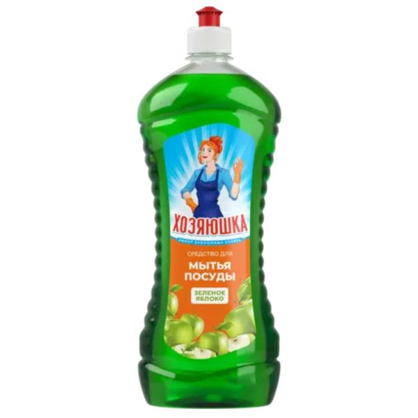 Средство для мытья посуды Хозяюшка Зеленое яблоко 900 мл