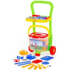 Игровой набор Полесье Тележка Caddie с конструктором Изобретатель (Набор №542) 54401