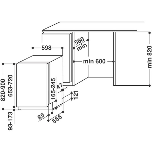 Посудомоечная машина WHIRLPOOL WIO 3O33 DLG