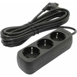 Удлинитель с заземлением Defender M350 (99323 черный)