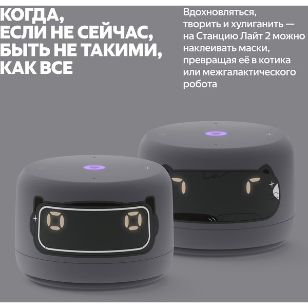 Умная колонка Яндекс.Станция Лайт 2 (YNDX-00026GRY) графит