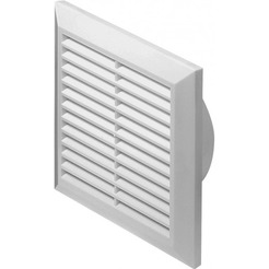 Решетка с сеткой от насекомых Awenta Classic T61 17х17/d100 (белый)